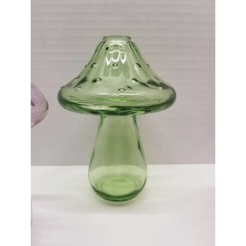 Glass Mushroom Vase Set Target Bullseye Spring 2024 Pink Purple Green